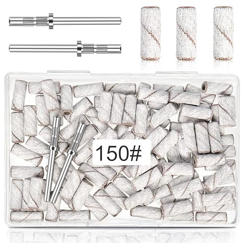 Kleine Schleifbänder für Nägel, Körnung 150, Mini-Schleifbänder für Nägel, 3,1 mm, Nagelschleifbänder für Maniküre und Pediküre, mittlere Körnung, Schleifbänder für Politur, Acryl, Nägel, Gel, 100