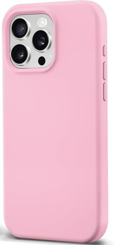 Generico Cover Antiurto Liquido Silicone per iPhone 14 Pro Max, Protezione Completa 3 Strati, con Fodera in Microfibra Morbida, Rosa (Rosa)