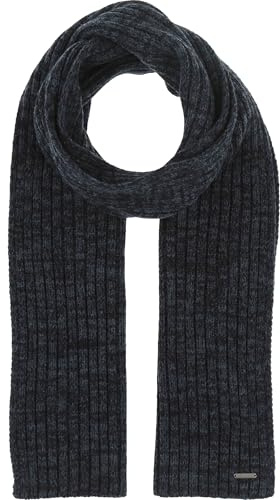 bugatti Herren Schal mit Rippenmuster - 26 x 170 cm - Winterschal in Wollmischung
