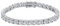 Dunnett Taylor White Gold Plated 5mm Cubic Zirconia Classic Tennis Bracelet for Women