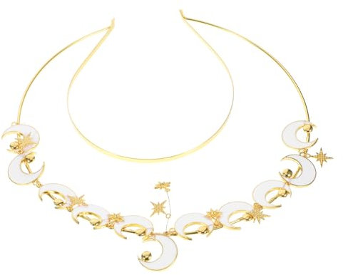 BELLIFFY Moon Headband Damen Metall Haarband Mit Mond-dekoration Für Hochzeiten Bälle Und Partys Leichtes Und Kopfschmuck Für