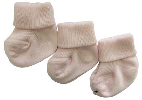 Bel Piccino Calzini Neonato in 100% Cotone Caldo. 3 paia di Calze bimbo 0-12 mesi Made in Italy. (IT, Età, 3 mesi, 6 mesi, Rosa)