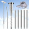 10FT Starlink Gen 3 Ground Pole Mount Kit, Durable 1.5'' Durchmesser Pole, 1.2mm Verdickte Rohrwand Starlink Gen 3 Stangenhalterung, mit No-Dig Erdanker und Starlink Gen 3 Rohradapter