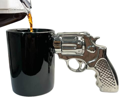 guun Coffee Cups - Cool Coffee Cups | Guns Handle Mug, Creative Ceramic Drinking Mug - Comfortable Grip Novelty Coffee Mug for Hot Coffee, Wine, Whiskey, Ice Cream, Beer, Cocktails