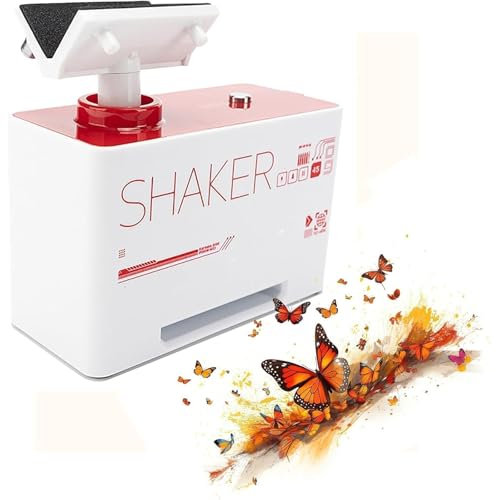 LHQYA Paint Mixer Shaker, Paint Pigment Mixer Mit Festem Gurt, 2 Arbeitsmodi/Anti-Klemmschutzfunktion/360 ° Unregelmäßige Vibration Shaker/kompatibel Mit 8ml-330ml Farbflaschen, Für Labor