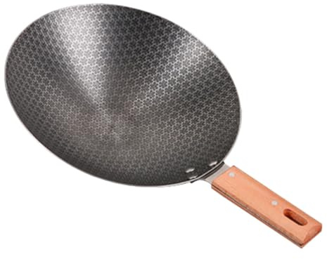 BESTonZON Wok Avec Poignée Poêle à Antiadhésive Pour Cuisine Et Camping Ustensiles De Et