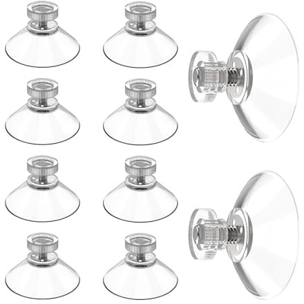 10 Stück Saugnapf mit Gewinde, Reusabel Saugnapf Kompatibel mit Parkscheibe, Hitzebeständig Starke Haftkraft Ersatz Klebepads, Starke Aufkleber Parkuhr Klebepad Set, Saugnapf Ø 30mm, Gewinde 4mm