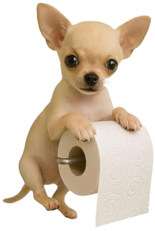 Porte Papier Toilette De Chien 3D, Support Papier Toilette Mural en Résine, Porte Rouleau WC en Forme De Statue d'animal, Cadeau Uniques pour Amoureux des Chien