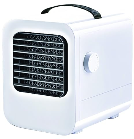 YCYRF Rafraichisseur d'air Silencieux, Climatiseur sans Conduit avec Réservoir d'eau De 500 ML, 3 Vitesses De Ventilation, Climatiseur Mobile pour Chambre, Bureau