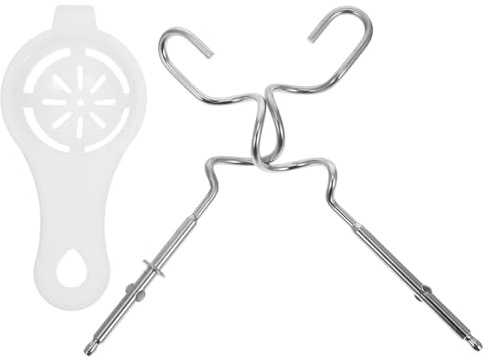LOLIPPYY Set 1 Gancio per Impasto in Acciaio Inossidabile per Miscelatore Manuale Accessorio Cucina Design Ergonomico Miscelazione Efficiente per Cottura e Pasticceria
