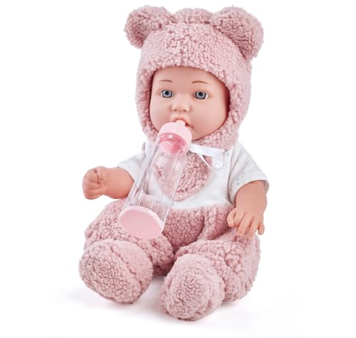 eDollable 30cm Babypuppen-Spielset mit zubehör, Geschenk für Mädchen ab 3+