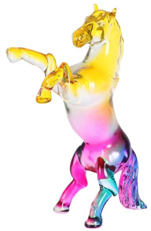 PRETYZOOM Kristallglasfigur Pferdestatue Pferdefigur Als Schreibtischdeko Und Tischornament Feng Shui Symbol Für Fortschritt Dekoration Zum Jahr des Pferdes 2026 Geschenk Für Zuhause Und Büro