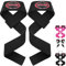 Frabi Wrist Straps Weight Lifting Wrist Straps Gym Wrist Support Powerlifting Wrist Strap Wrist Wrap Crossfit lifting wraps (Black)