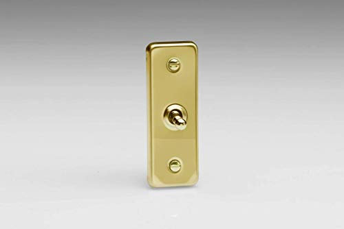 Varilight 1-Gang 10A 1- or 2-Way Toggle Architrave Switch Victorian Brass