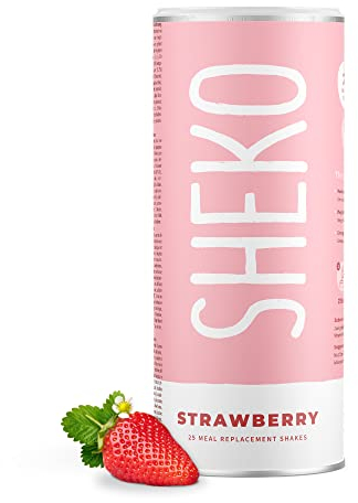 Abnehmshake Erdbeere | Erdbeere Protein Pulver | 25 Portionen Mahlzeit Ersatz | Ideal als Eiweißshake oder Proteindrink | Glutenfrei & Vegetarisch
