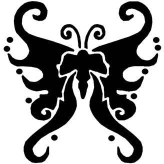 PARTY DISCOUNT ® Tattoo-Schmink-Schablone, Motiv Schmetterling 5x6cm