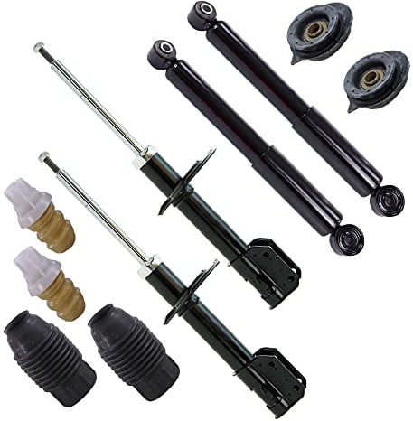 BESTPRICE ATP 4x Gasdruck Stoßdämpfer Vorne & Hinten Federbein inkl. Domlager &
