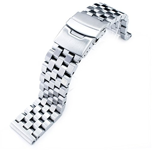 Uhrenarmband, Typ Super Engineer II, 20°mm, massiver Edelstahl, gerades Ende, mit Drücker