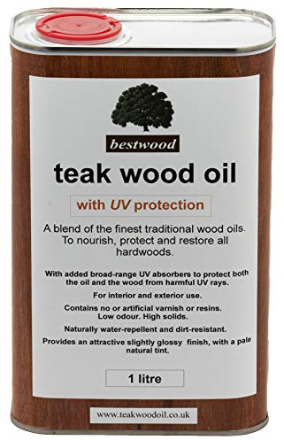 Teak Oil 1 Litre, UV Protection, Bestwood, Finest Quality, Buy Direct.