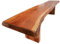 MASSIVMOEBEL24.DE Massiv Bank Baumkante Holz Möbel Akazie Baumbank 175x38 Landhausstil walnuss lackiert Massivmöbel Holz Freeform #107