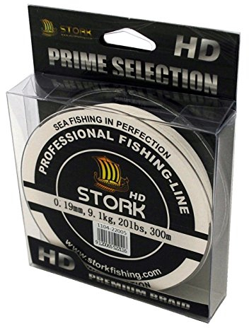 Stork HD, 4-Fach geflochtene Angelschnur 300m (Weiß, 8 lbs / 3.6 kg / 0.08 mm)