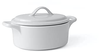 Holst Porcelana COC 200 Cocotte/kokotte/ – Olla con Tapa 0,15 L, Color Blanco, 9.5 x 8 x 6.2 cm