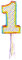 Folat Piñata * ZAHL 1 * für den 1. Kindergeburtstag