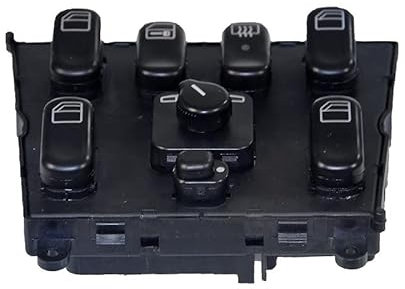 BESTPRICE 1x blocco interruttore alzacristalli con regolazione specchietti, lunotto termico Compatibile con MERCEDES-BENZ Classe M (W163)