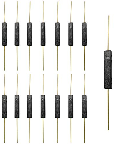 GTIWUNG 15PCS 2.5 x 14mm Interruttore Reed, Magnetico Reed Interruttore, Normalmente Aperto (N/O) interruttore magnetico a induzione elettromagnetica per Arduino