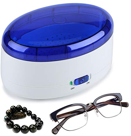 Ultraschallreiniger, Ultraschallreinigungsgerät Ultraschall Reinigung Brillen Reinigen 600ml Ultraschallgerät Mit Abnehmbarem Tablett für Reinigung von Brillen Schmuck Uhren Zahnersatz Münzen