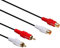 Cavo di prolunga audio stereo RCA, placcato oro, 2 RCA maschio a 2 RCA femmina (20 m)