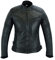 Texpeed Giacca da moto in pelle per donna - Giacca da moto touring con protezione per armatura CE originale da motociclista (EN 1621-1) Nero - M