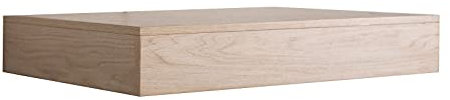 MOB-IN Plan de Toilette Suspendu pour Vasque Will - 60 cm - EP. 12 cm - Décor Chêne