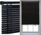 Optimal Products PVC Window Venetian Blinds Strong Trimmable Easy Fit Child Safe Home Office Blind Black Cream White Silver Teak And Natural (Black, 180 x 213 cm)