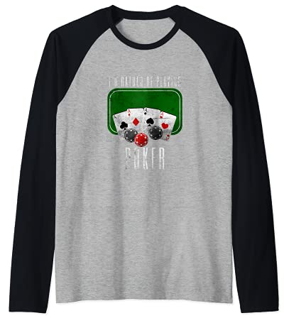 Ich würde lieber Poker spielen Lustiges Kartenspiel Poker Raglan