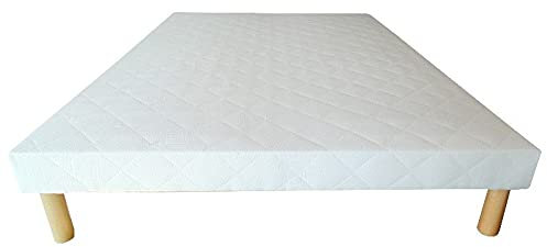 Hévéa Sélection SOMMIER TAPISSIER 26 Lattes 140x200 + 4 Pieds