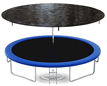 Sposuit 3,6 m Trampolinabdeckung, runde Trampolin-Abdeckung, Regen-Sneun-Schatteschutzabdeckung, regenfest, UV-beständig, verschleißfest, Schwerkraft-Trampolin-Abdeckung