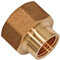 Muffe mit 1 1/4 Zoll Innengewinde reduzierend auf 1 Zoll - 1,25 x 1 IG Gewinde Schraub Fitting aus Messing