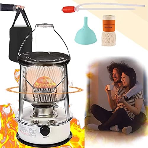 Tragbarer Petroleum Heizung, Zeltheizung, Camping Heizung und Kochen, Petroleumofen für Innenräume,White6L