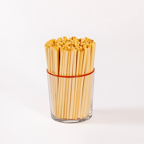 SustainaBuddies Eco-Friendly Biodegradable Wheat Cocktail Straws, Tasteless & Organic Drinking Straws Made from Gluten-Free Material - Better Than Plastic Straws - 2400 x 13cm