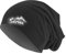 Roughtex Friendly Beanie SERVUS Unisex Jersey Mütze zweilagig Baumwolle reflektierend Bedruckt Schwarz Grau XL/XXL