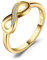 JewelryPalace Wickelring Infinity Verlobungsring Unendlichkeit Promise Eheringe Ring Silber 925 Damen, Zirkonia Silberringe Trauringe Hochzeitsringe Antragsring Ringe, Damen Schmuck Vergoldet 62