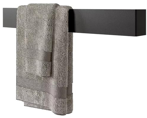 DABSTORY Barre Porte-Serviettes pour Salle de Bain Support Mural Acier Inoxydable Noir 40 cm