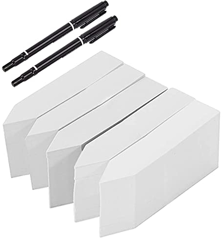 500 Stück Pflanzenschilder,Gartenetiketten Pflanzen Etiketten,Kunststoff Pflanzenetiketten Wetterfest,Garten Pflanzenschilder mit 2 Filzstiften für Kindergarten Topf Gartenpflanze Tags Pflanzen Marker