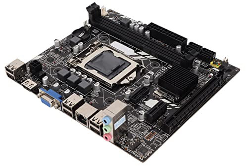 Pyhodi Scheda Madre del Computer 1155 Pin 100M Scheda di Rete Scheda Madre Desktop Quad Core per Home Office