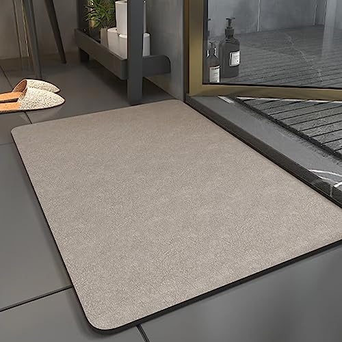 Badematte Rutschfester Badezimmerteppich - Gummi Schnell Trocken Super Absorbierender dünne Badteppich Passen unter Tür, badvorleger Waschbar, Duschvorleger für vor der Badewanne, Dusche, Waschbecken