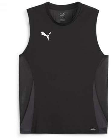 PUMA Unisex Teamgoal Sleeveless Jersey Fußballtrikot, Puma Schwarz-puma, Weiß, Flach, Dunkelgrau, S EU