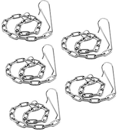 Yardwe 5 Pz Catena a Falda Catenelle per WC Galleggiante per WC Catena Dell'ascensore del Bagno Parti della Toilette Raccordi Serbatoio WC Fascette Acciaio Inossidabile Cerniera Attrezzo