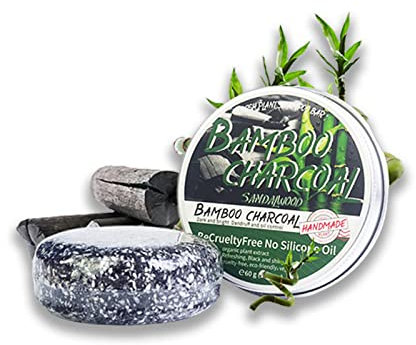 Trendyfave Bamboo-charcoal Shampoo Bar,Organic Shampoo Soap,Conditioner Effect Hair Regrowth Shampoo,Nourish Scalp,Anti Dandruff & Anti itching,Anti Hair Loss Shampoo,For All Hair Types Men Women