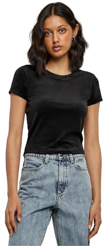 Urban Classics Damen Ladies Short Velvet Tee